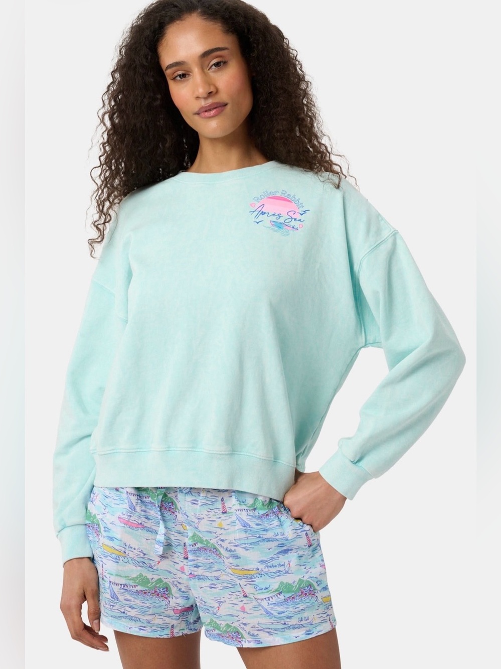 Roller Rabbit Medium Apres Sea Phoebe Sweatshirt. 💙⚡️
